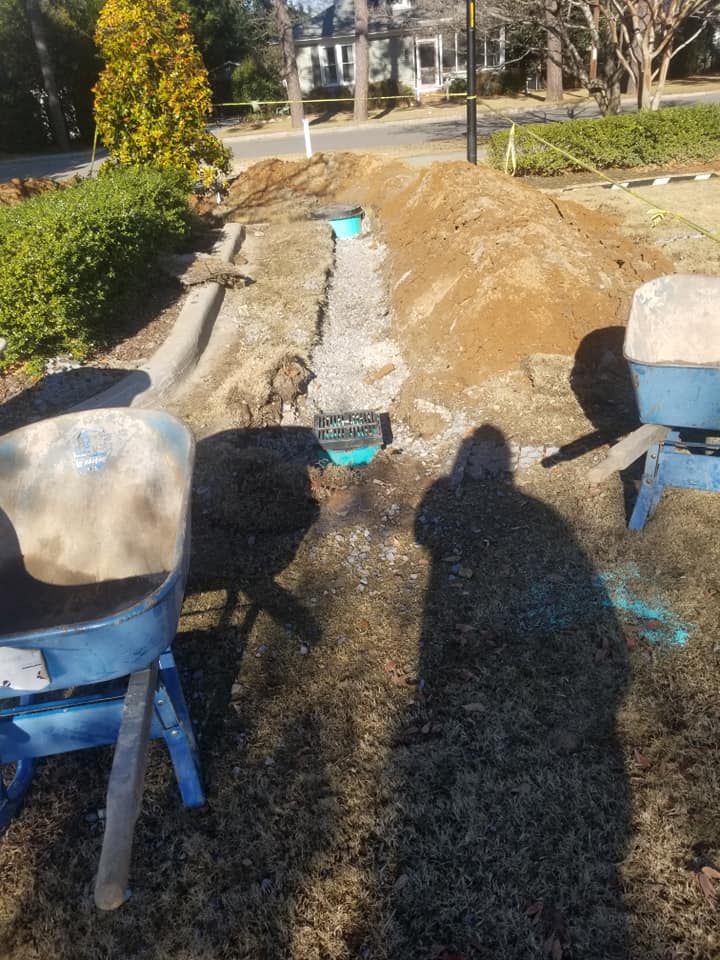 Drainage trench installation